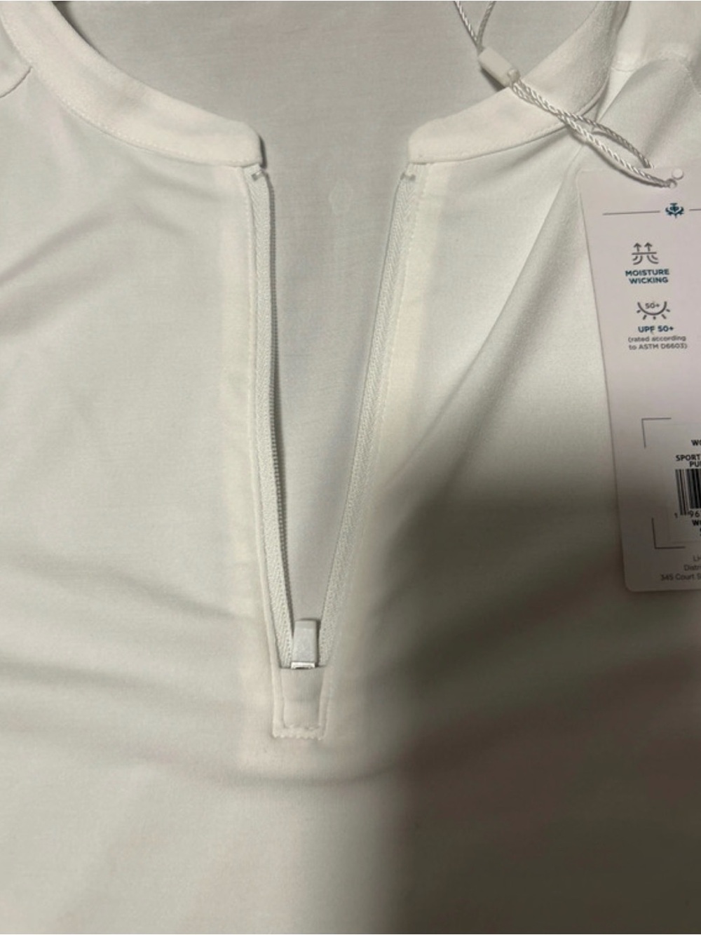 Lady Hagen White Short-Sleeve Performance Henley Tee - Picture 3 of 5